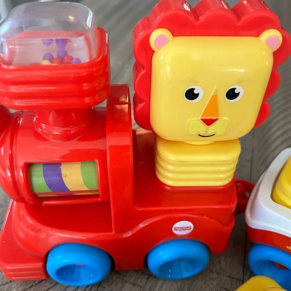 Easy as 1 2 3 CLASSIC Choo Choo Train 🚂 and Blocks Toy Set Tiger🐯& 9 blocks!